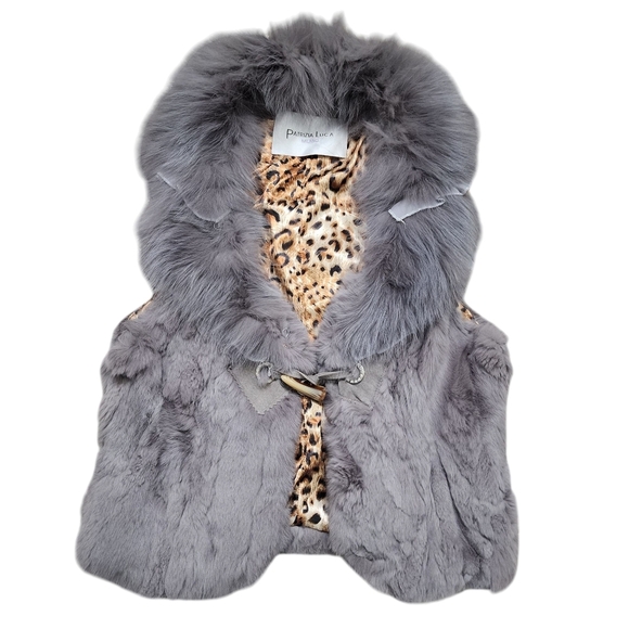 Patrizia Luca Milano Grey Fur Vest Size Small - Picture 1 of 9